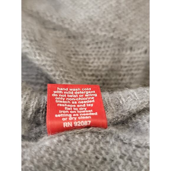 RED SAKS FIFTH AVENUE Sweater Womens XS 100% Cashmere Cowl Neck High Low Sheer - Picture 11 of 11